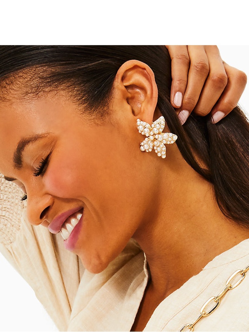 Lilly Pulitzer
STARFISHING EARRINGS, GOLD METALLIC